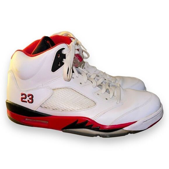 Jordan 5 Retro Fire Red Black Tongue 2013 136027-120 - Picture 1 of 13
